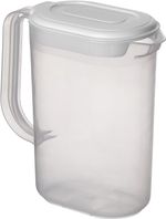 Plastic Jug with Lid 1.5L Water Milk Juices Kitchen Fridge Door Picnic