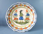 Vintage Henriot Quimper French Faience Pottery Plate.