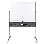 Magnetic White Board Large Standing White Board 120 x 90 CM Office-Black