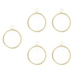 5Pcs Metal Frame Hanging Wall Mirrors Gold Small Vanity Mirrors for Makeup Use