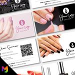 Custom Business Card Cards Nail Technician Artist Beauty Beautician Printing