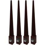 Pack of 4 Rust Resistant Metal Fence Post Spike Support Holder Stakes 3" 75mm