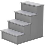 4 Step Wooden Dog Steps Pet Stairs Cat Ladder for Bed Couch,