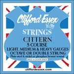 CLIFFORD ESSEX CITTERN STRINGS. OCTAVE/DOUBLE. 5 COURSES. VARIOUS GAUGES.