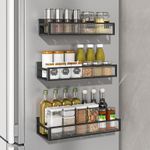 3-Pack Magnetic Storage Shelf Refrigerator Side Organizer Carbon Steel Rack 