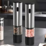 2x Electric Salt  Pepper Grinder Mill Shaker Adjustable Coarseness Rechargeable