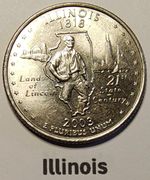 2003 (D) Illinois State Quarter. See photos for condition.