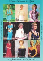 PRINCESS DIANA 1997 IMPERFORATED MNH STAMP SHEETLET