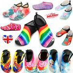 Toddler Kids Mens Water Shoes Non-Slip Aqua Socks Sea Beach Swim Pool Wetsuit UK