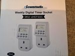 Dewenwils Weekly Digital Timer Socket Plug, Programmable, UK Type G 13A x2