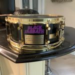CAST BELL BRASS and CHERRY WOOD 14X6 SNARE DRUM