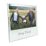 5x7'' Photo Frame Personalised Silver Mirrored Glass Photo Frame Custom Any Text
