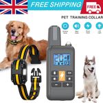 800M Remote Electric Shock Collar Pet Dog Training Anti Bark LCD UK Rechargeable