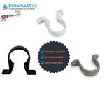 32mm 40mm Waste Pipe Clips White Grey Black Plumbing Drainage Support Bracket