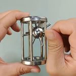 Stainless Steel Cage Puzzle Adult Complex Multi Layer Brain Teaser Toy Gift Set