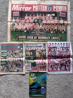 Sunderland v Liverpool 1992 FA Cup Programme With Poster, Key ring & Newspapers