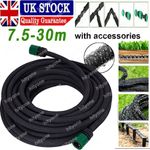 100M SOAKER HOSE PIPE GARDEN DRIP IRRIGATION WATERING SPRINKLER LAWN PLANTS NEW