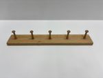 Oak Wooden 5 Pegs Rail