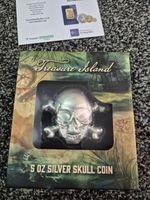 5oz Silver Skull & Crossbones In Capsule Bullion Treause Island 999 2022