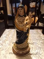 19th Century Staffordshire Flat Back Maddona and Child Figurine C.1820 19cm high