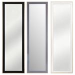 Wooden Full Length Wall Mirror 35x110cm Vertical Horizontal Mounted Bedroom Hall