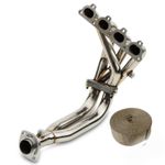 STAINLESS STEEL EXHAUST MANIFOLD -FREE WRAP- HONDA CIVIC D14 D15 D16 1.4 1.5 1.6
