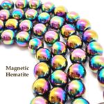 Semi Precious Gemstone Beads Magnetic Hematite Stones - Various sizes available
