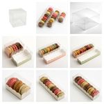 Clear Macaron / Macaroon Boxes Plain or Inserts Favour Gift Boxes (Box Only)