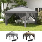 3 x 3(m) Pop Up Gazebo Party Tent with Netting, Height Adjustable