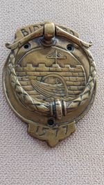 Antique Bronze Door Knocker BIDEFORD 1577