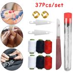 37Pcs Stainless Steel Sewing Kit with Top Needle DIY Apparel Sewing Supplies