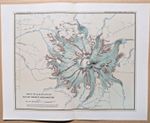 1897 Antique Original Map of The Glaciers of Mount Rainier, Washington USA