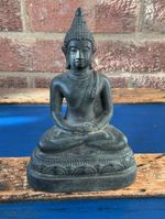 Antique BRONZE Seated BUDDHA Statue Figurine Theravada Tradition 16 Cm