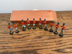 RARE ANTIQUE WOODEN INDIAN ARMY BAND TOY SOLDIER FIGURES BRITISH EMPIRE