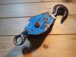 Vintage Metal Block & Hook Royal Navy Nautical Seamanship Lifting Garden Prop