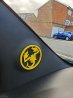 Abarth 595 Speaker Covers Small (tweeter) Set (Multiple Colours)
