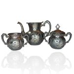 Antique Richfield Plate Co Quadruple Silverplate Tea Set 2244 Victorian Decor