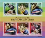 LAIKA First Russian Dog to Orbit Earth in Space MNH Stamp Sheet (2022 Liberia)