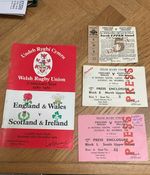 Rugby Programme & Tickets ENGLAND & WALES V SCOTLAND & IRELAND 1980