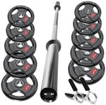 Weight Plates Olympic Barbell Set Pair Cast Iron 2" Hole Disc Dumbbell Weights
