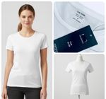 Ladies Marks White T-Shirt Slim Fit Short Sleeve Cotton Premium Tee Stretch NEW