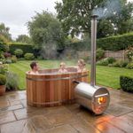 39kW Wood Fired Hot Tub Stove Burning Furnace Log Heater Fire Timber Coal Spa