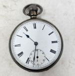 Sterling Silver Victorian Open Face Key Pocket Watch - Untested
