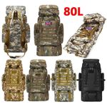 Tactical Rucksack 80L backpack 4 style large waterproof molle hiking Inferno