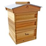 National Beehive Cedar Gabled Roof starter kit with 2 Super 1 Brood with Frames