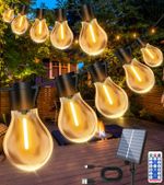 Solar Festoon Lights Outdoor 15M/50FT Solar String Lights Outdoor Garden 20