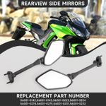 Mirrors Left Right Pair For Kawasaki EX650 Ninja 650 ER-6F 09-16 EX400 ZX1000 UK