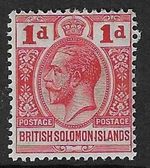 BRITISH SOLOMON ISLANDS 1913 GV 1d WMK MULT CROWN CA MINT HINGED SG19