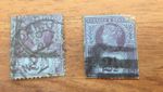Queen Victoria 2  1/2d Purple/blue Stamp SG 014 x 2. Free UK Postage