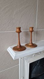 Vintage Arts and Crafts Wooden Candle Sticks Bloomsbury - Rustic Farmhouse
